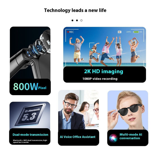 Ai Smart Glasses 800w Double Lens - Innovibe Lab